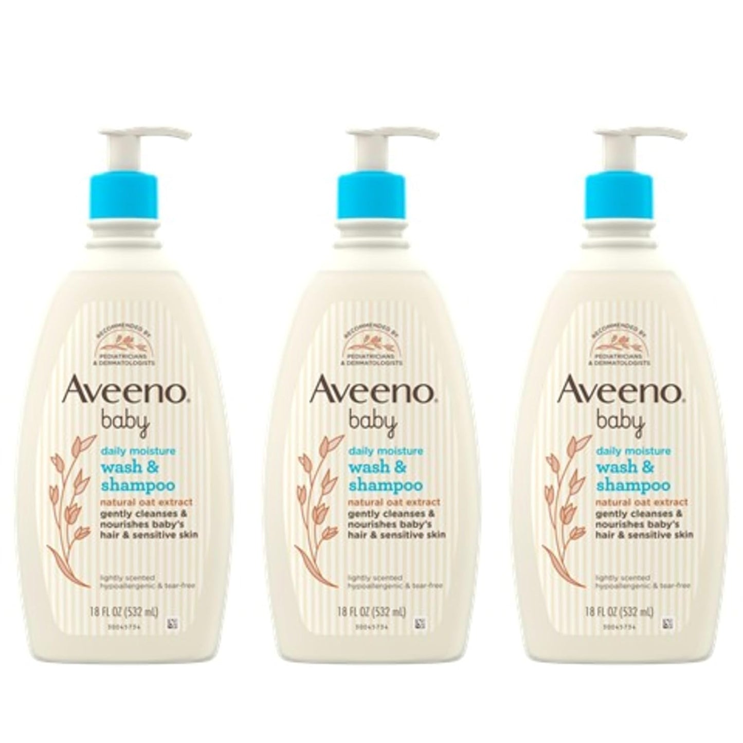 Aveeno Baby Gentle Body Wash & Shampoo with Natural Oat Extract, Tear-Free, Paraben-Free &