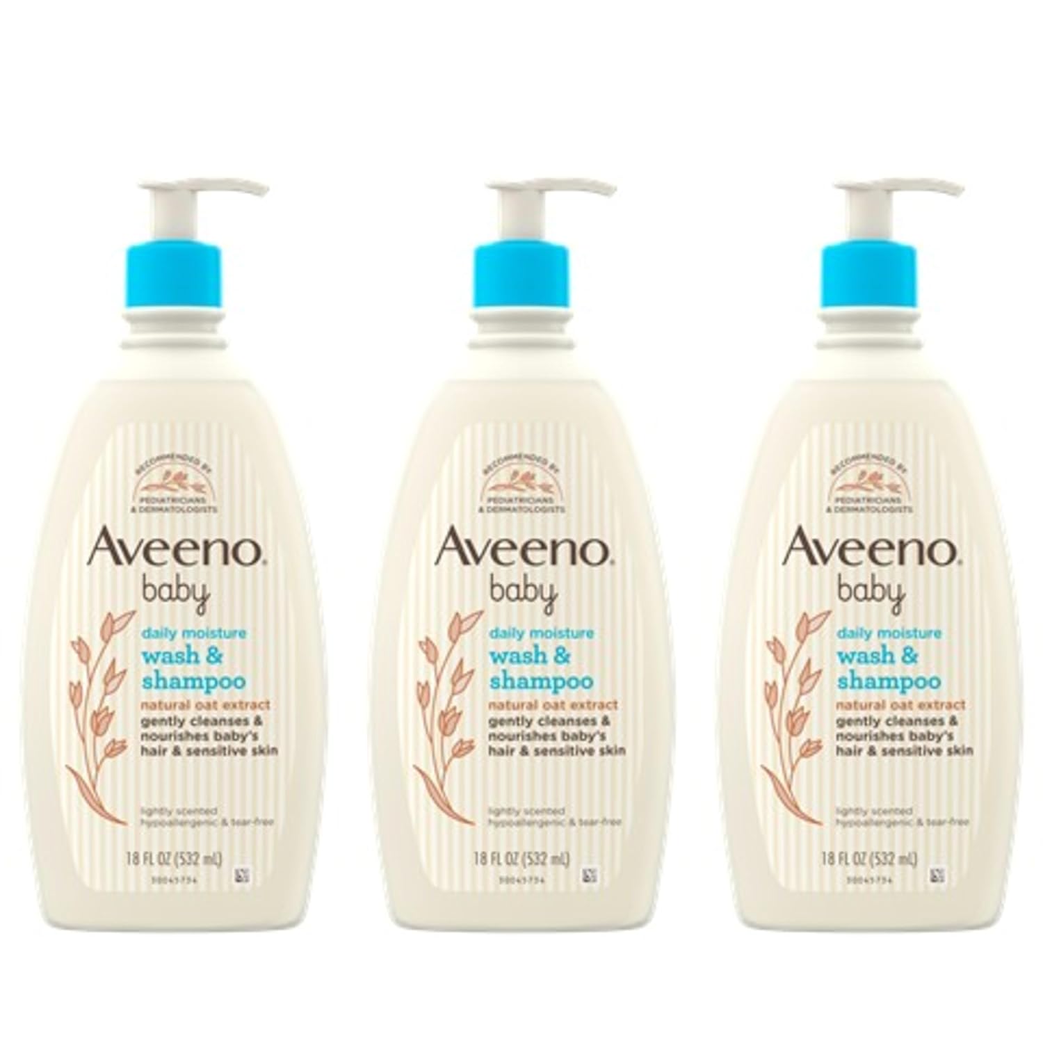 Aveeno Baby Gentle Body Wash & Shampoo with Natural Oat Extract, Tear-Free, Paraben-Free &