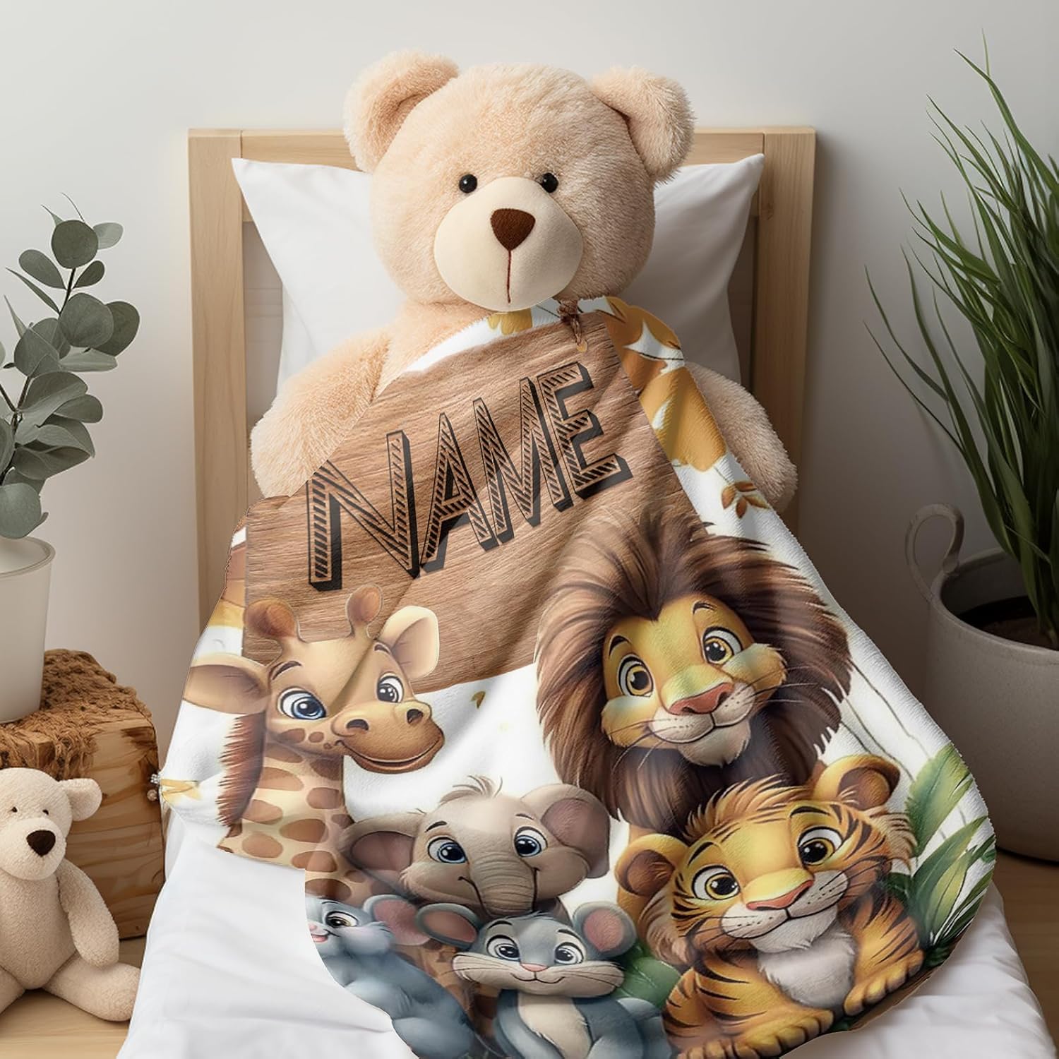 Ship Next Day, Personalized Baby Blanket - Printed in USA, Custom Baby Blanket with Name