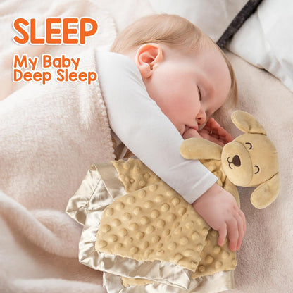 Loveys for Babies, Soft Dog Baby Security Blanket Lovies for Babies, Stuffed Animals Blankie for Newborn Infant with Baby Snuggle Toy, Boys Gilrs Gifts Unisex Puppy Security Blanket 16 Inch