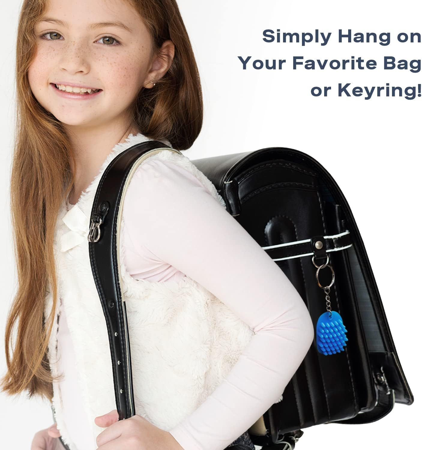 HedgeHog Hoglet Mini Keychain Soft, Smooth, Lightweight & Silent Fidget Toys for Stress Relief - Perfect Sensory Toy