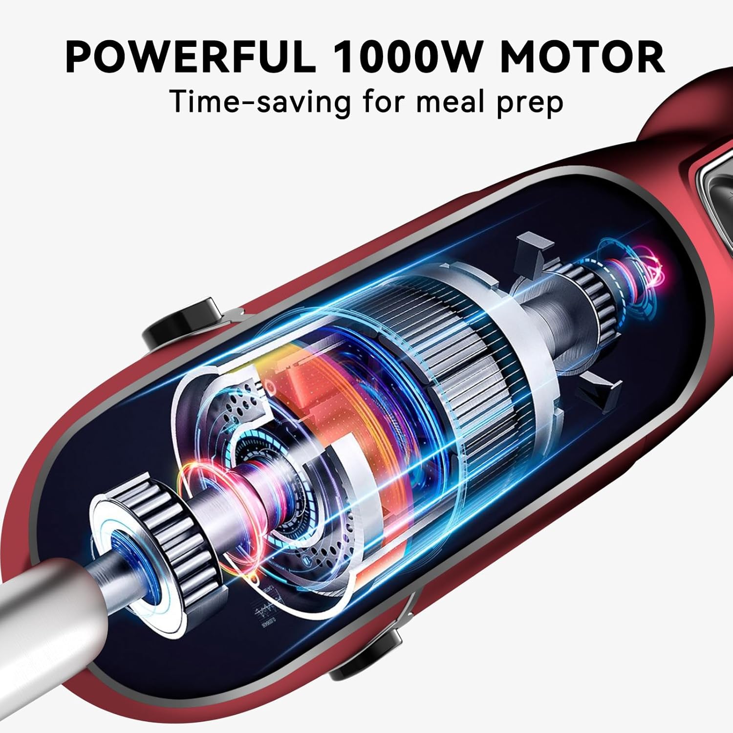 Immersion Blender 5 in 1 Hand Blender, Abuler 1000W Hand Mixer Stick,12 Speed Handheld Blender 304