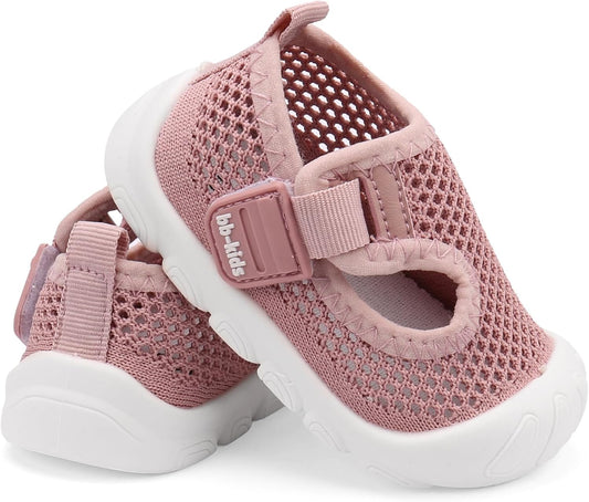Baby Walking Shoes Toddler Girl Boy Soft Sole Breathable Mesh Slip on Summer Wide Shoes Infant Flexible Lightweight Non-Slip Safer Causal Tennis Shoes Toddler First Walkers Shoes Rubber Soles Outdoor