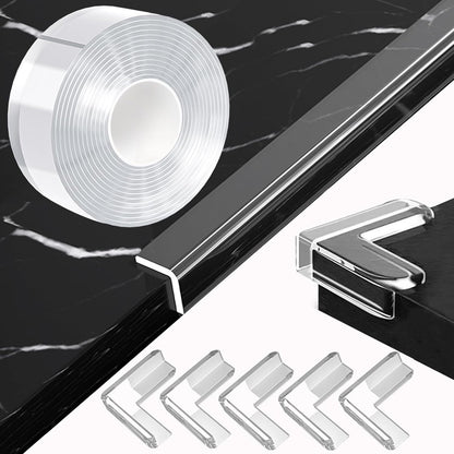 1.18 in x 16.4 FT,Clear Edge Corner Protector Baby Proofing with 6 Corners,Self Adhesive Protective Bumper Guards for Cabinet Door Desk Glass Table Bed Furniture,Kitchen Countertop