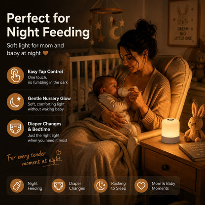 Cravonel Portable Baby Night Light, 3 Color Egg Lights for Nursery