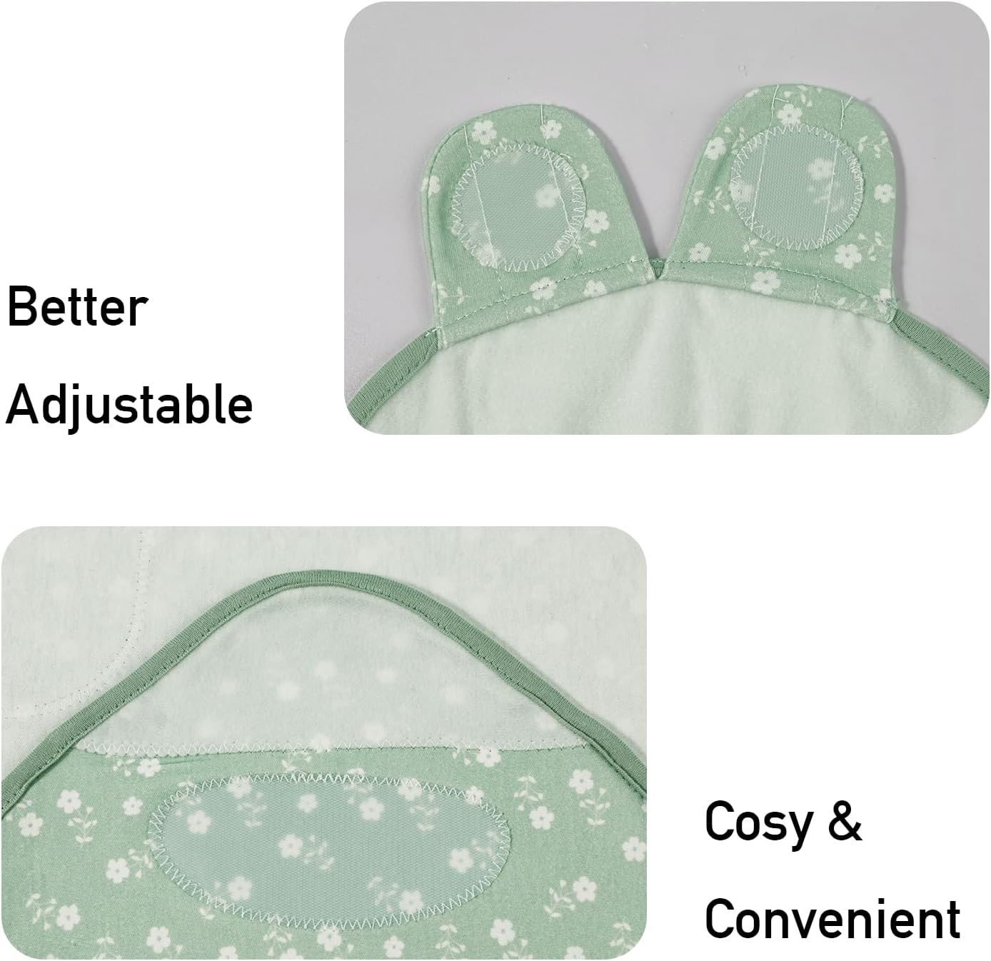 Baby Swaddle Sacks, 3-Pack Newborn Organic Cotton Swaddle Wrap, Adjustable Swaddling Blankets