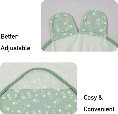 Baby Swaddle Sacks, 3-Pack Newborn Organic Cotton Swaddle Wrap, Adjustable Swaddling Blankets