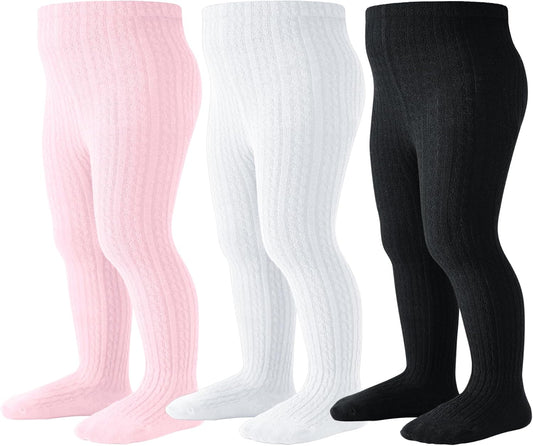Baby Tights Toddler Stockings Tights Soft Cotton Cable Knit Baby Girl Tight Leggings Newborn Infant 0-4T