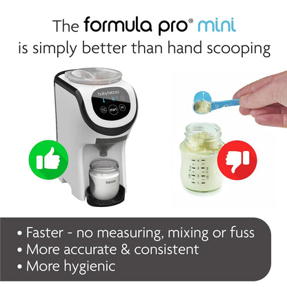 Baby Brezza Formula Pro Mini Baby Formula Mixer Machine Fits Small Spaces and is Portable for
