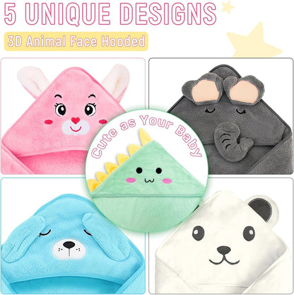Personalized Baby Towels Hooded with Name, Custom Toddler Bath Towel with Hood for Girl Boy, Warm