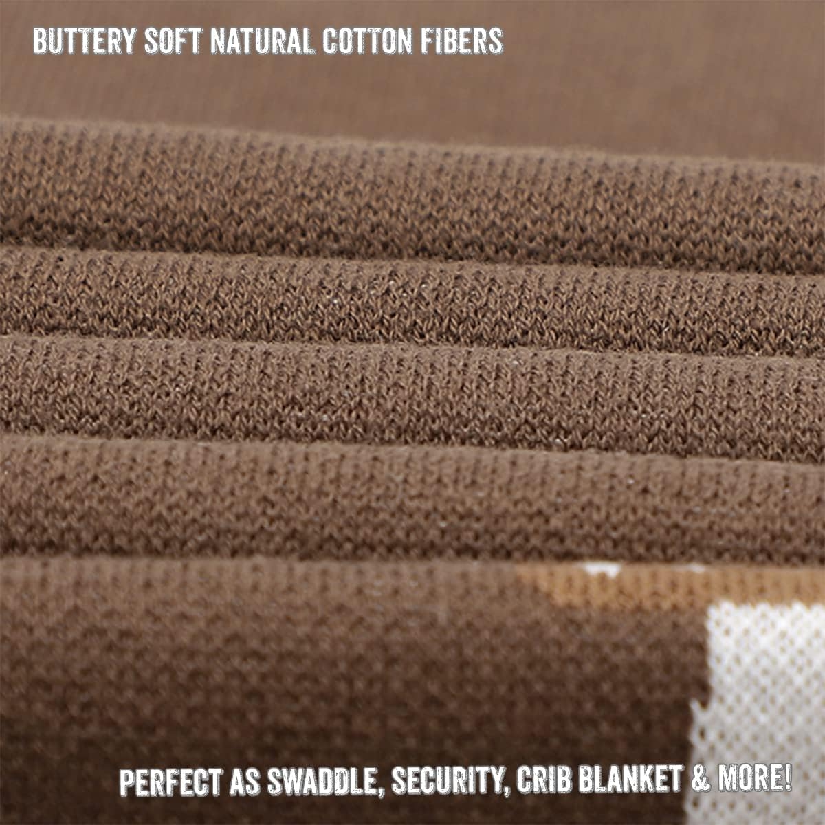 Knit Baby Blanket for Girls and Boys 100% Cotton Buttery Soft Cozy Receiving Swaddle Crib Stroller