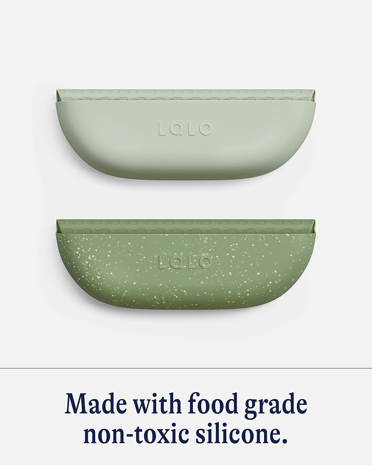Lalo The Bib - Waterproof, Non-Toxic Silicone Baby Bib with Adjustable Neck Band & Silicone Food