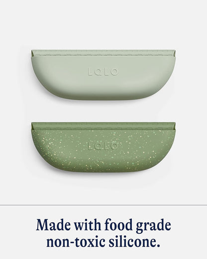 Lalo The Bib - Waterproof, Non-Toxic Silicone Baby Bib with Adjustable Neck Band & Silicone Food