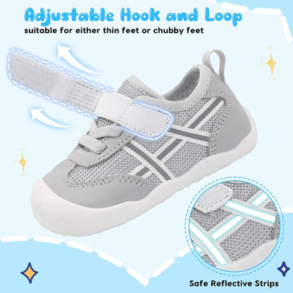 Scurtain Baby Shoes Boy Girl First Walking Shoe Infant Crib Breathable Sneakers Lightweight Barefoot Shoes for Babies