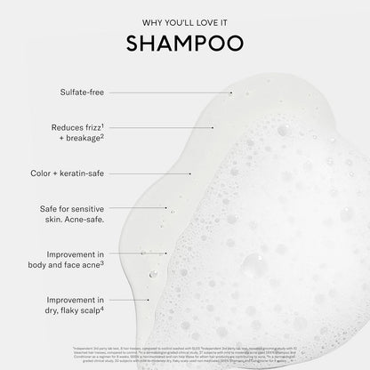 SEEN Shampoo, Fragrance Free - Non-Comedogenic & Sulfate-Free Hair Shampoo- Dermatologist-Developed