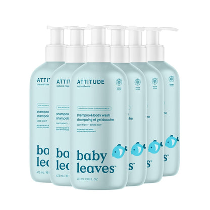 ATTITUDE 2-in-1 Shampoo and Body Wash for Baby, EWG Verified, Dermatologically Tested, Vegan, Good