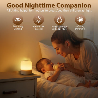 FNMYCO Portable Baby Night Light,3 Colours Egg Light for Nursery,Rechargeable Night Light for