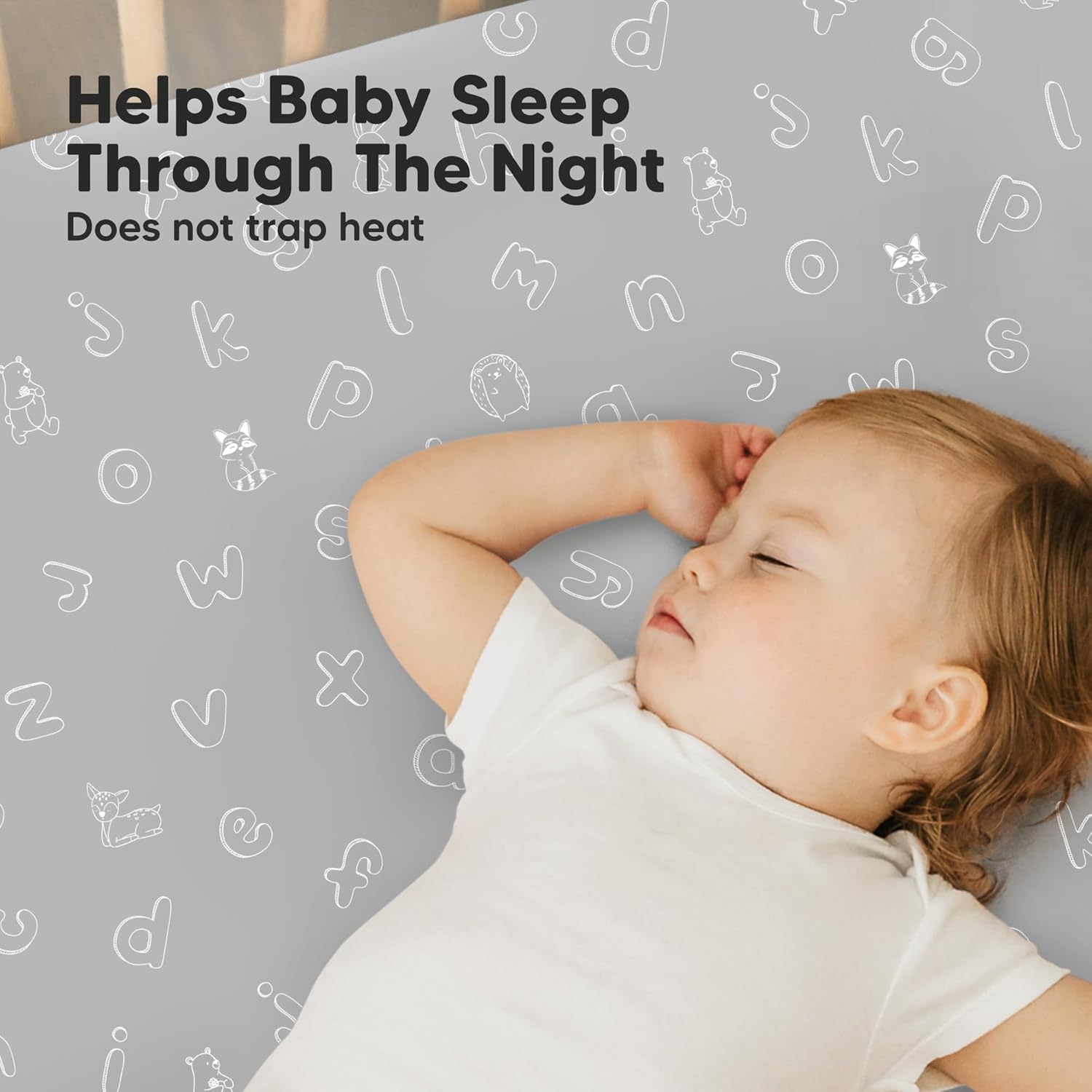 2-Pack Mini Crib Sheets Fitted - 38x26 Pack N Play Sheets for Pack and Play Mattress, Organic