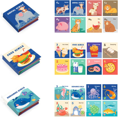 BARMACO Baby Soft Books, Touch and Feel Crinkle Cloth Books for Babies, Infants & Toddlers, Learning Toys Gifts for Boys & Girls, Early Development Interactive Sensory Toys, Ocean Animal Tails Books