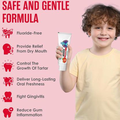 SprinJene Natural Kids Toothpaste, Strawberry | Natural Children’s Toothpaste | Fluoride Free