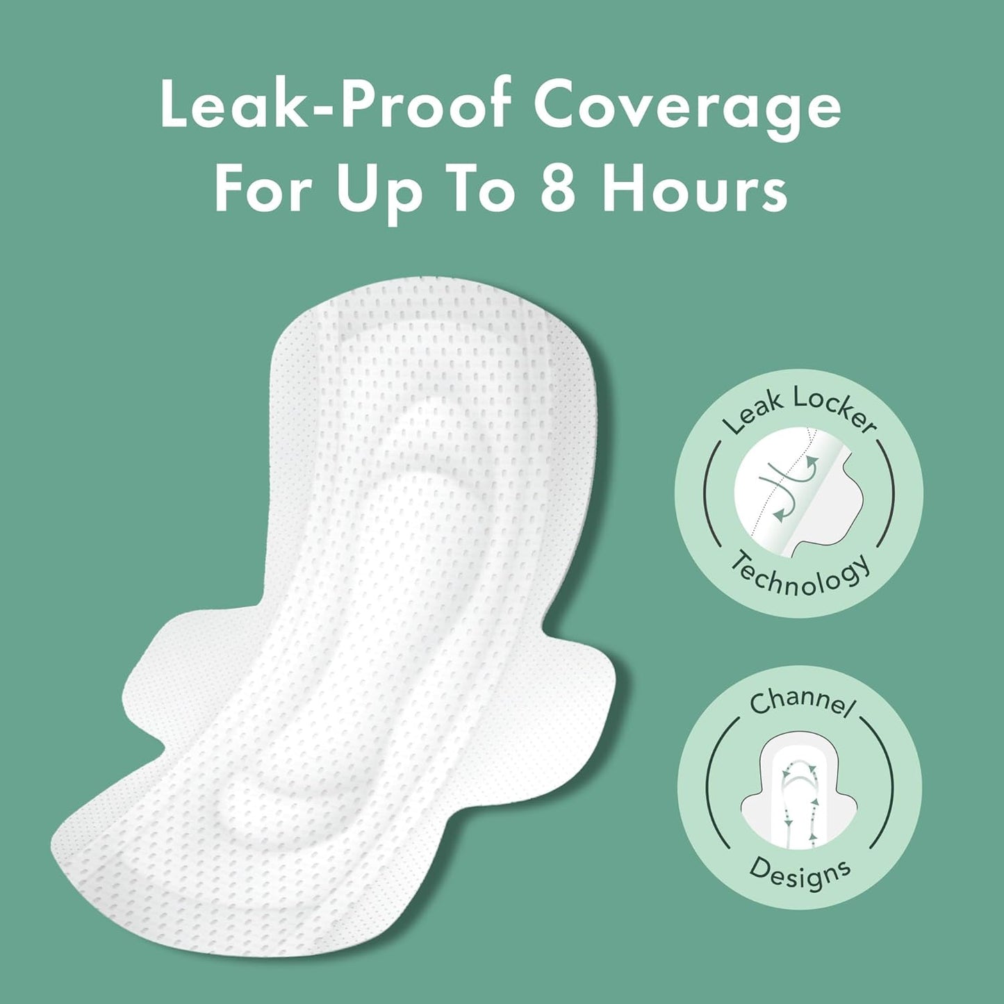 Rael Organic Cotton Cover Pads - Regular Absorbency, Unscented, Ultra Thin Pads with Wings for Women (Regular, 28 Count)