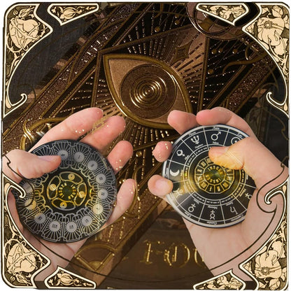 Fidget Toys Fidget Spinners for Kids 7 up Adults, Metal Spinning Spinner Top Toy, Anxiety Toys Stress Relief Reducer, Party Favors for Stuffers Tarot Constellation Spinning Tops Toys (Constellation)