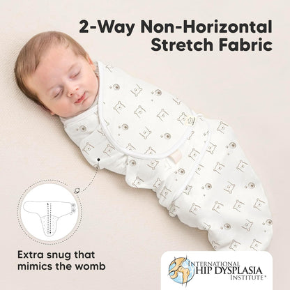 3-Pack Organic Baby Swaddle Sleep Sacks - Swaddles for Newborns, Infant 0-3 Months, Baby Girls