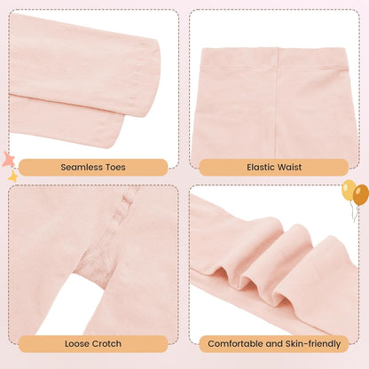 Girls Ballet Dance Tights for Toddler Baby Soft Athletic Leggings Infant Elastic Dance Tights for Girls