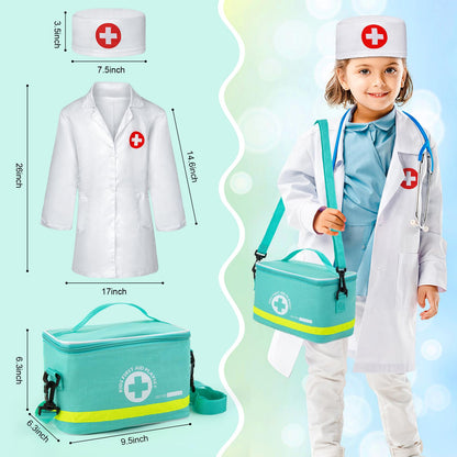 Sundaymot Doctor Kit for Kids, 34 Pcs Pretend Playset for Toddlers, Doctor kit for Toddlers 3-5