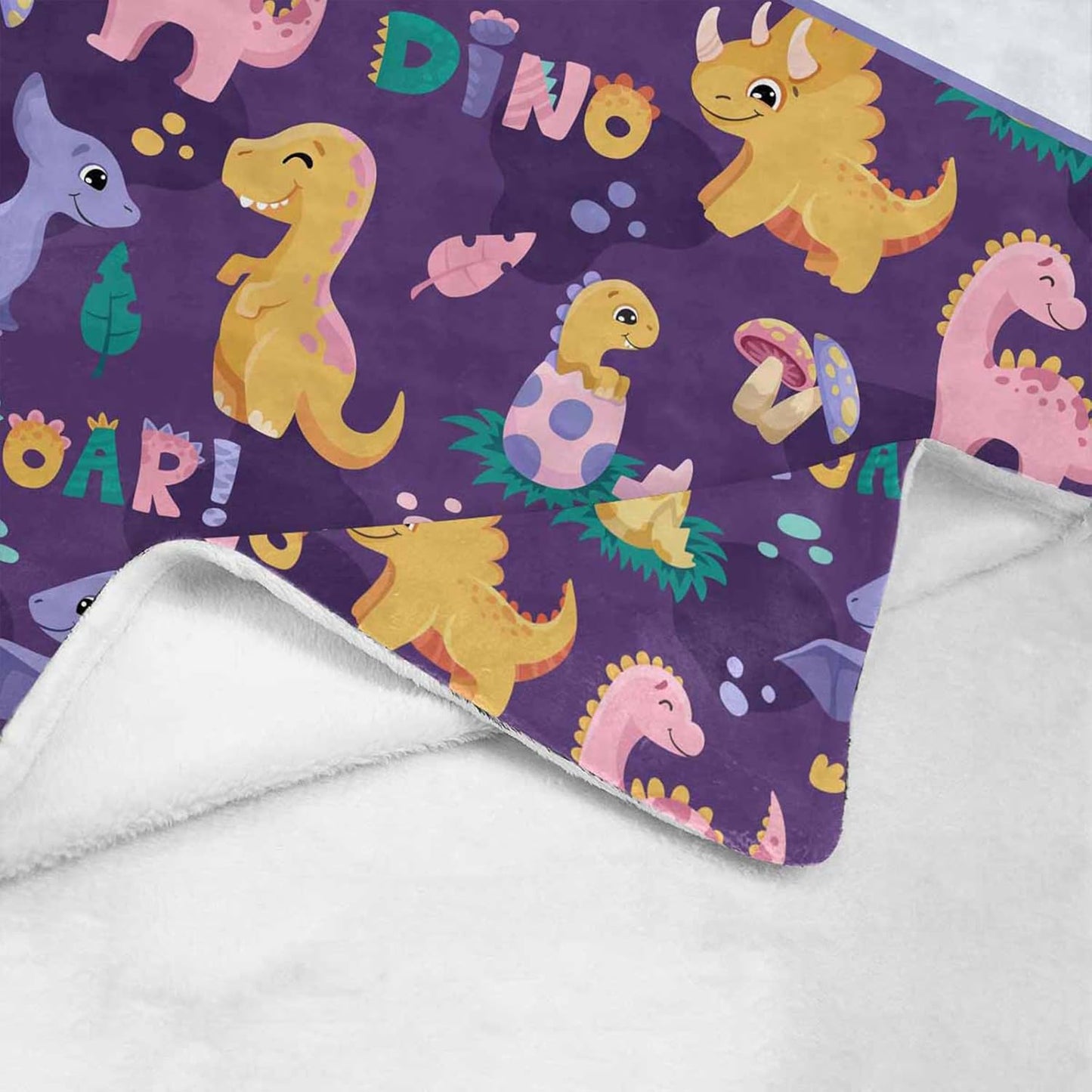 Personalized Dinasour Name Baby Blanket, Custom Cute Alphabet Name Blanket Toddler Boy Soft Flannne Swaddling Blankets Customized Monogram Memorial Gift from Nana for Infant Newborn Shower