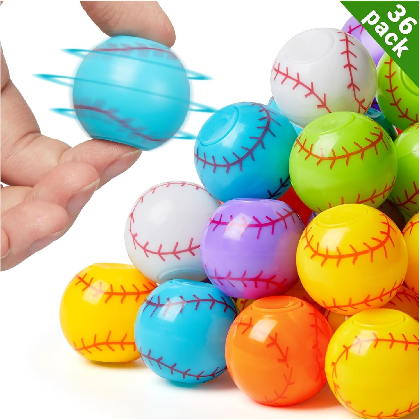 SCIONE 36pack Baseball Party Favors for Kids 4-8 8-12 Baseball Sports Fidget Spinner Goodie Bag Stuffers Classroom Prizes Return Gifts for Kids Birthday Easter Party Favors