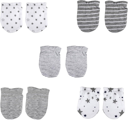 5 Pairs Baby Not Scratch Mittens 0-6 Months New Born Boy Girl Gloves Cute Infant Accessories