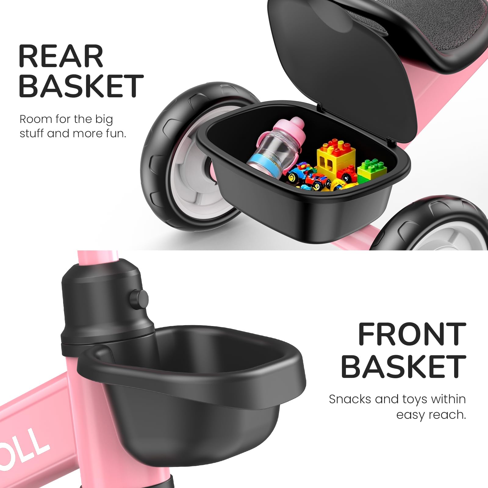 Umatoll Tricycle for Toddlers 2-5 Year Old, Birthday Gift for Girl Age 2-4