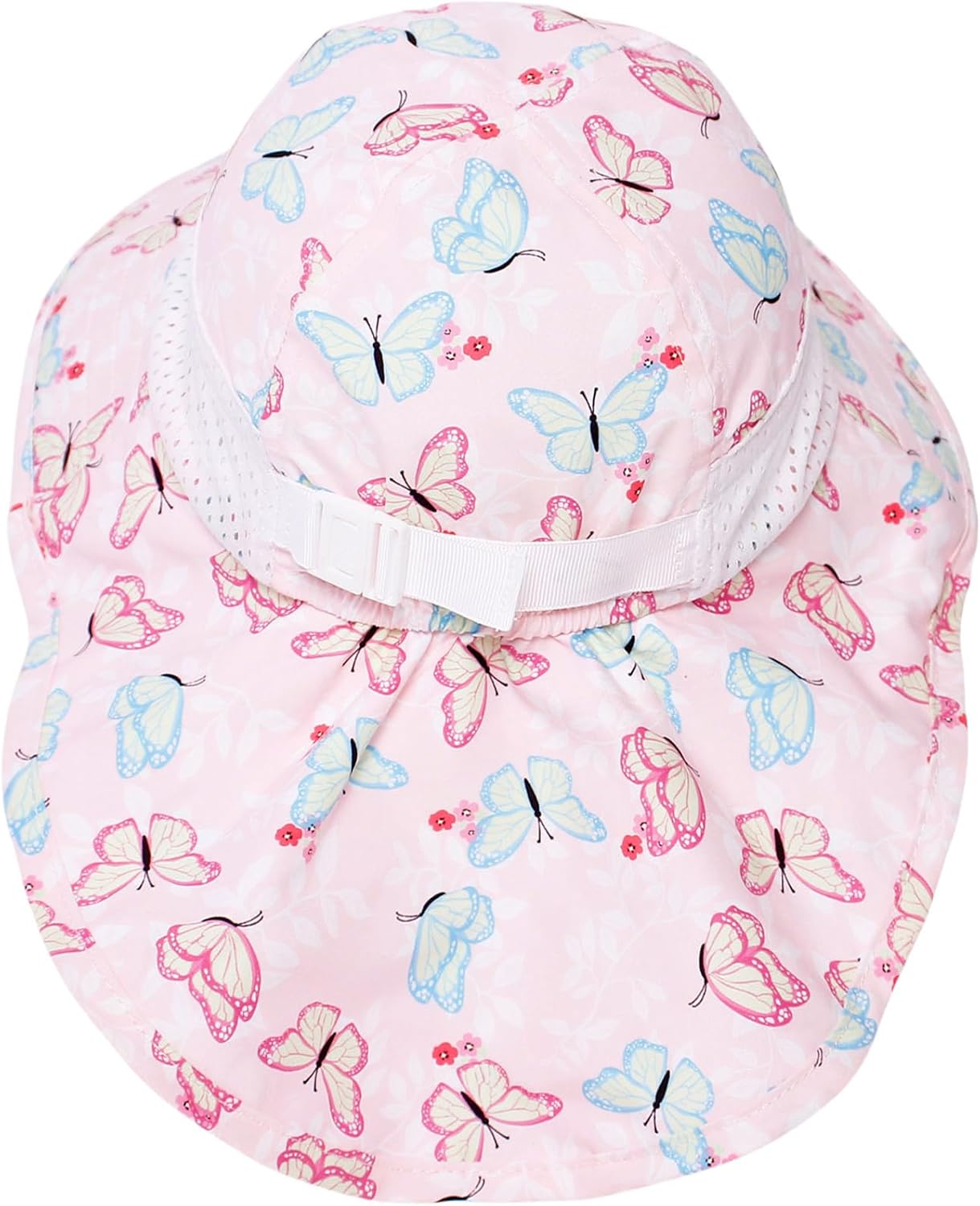 CHUNG Baby Sun Protection Hat Summer Toddler Adjustable UPF 50+ Wide Brim Neck Flap Beach Caps Boys Girls 1-12 Years Kids