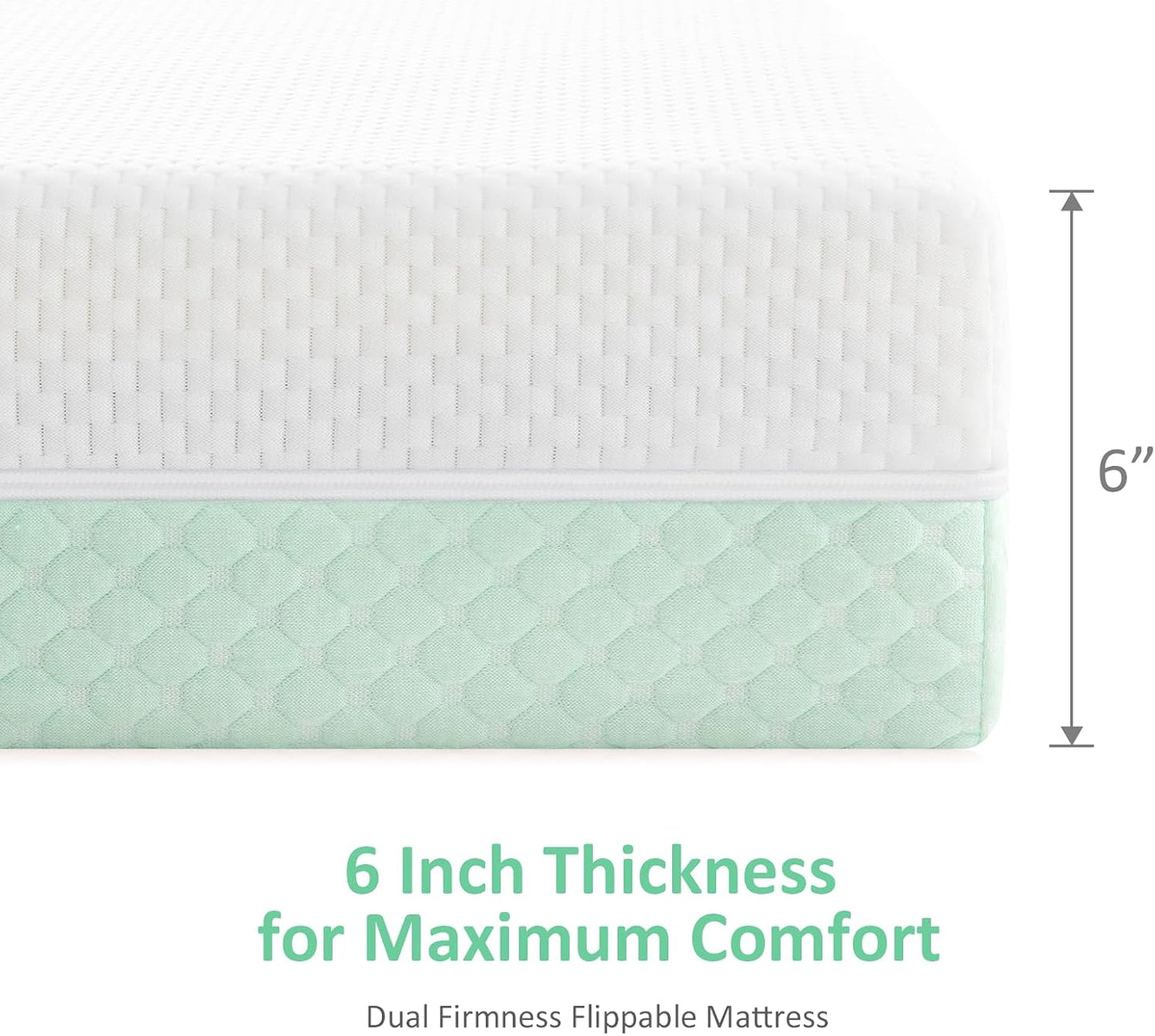 Crib Mattress, Dual Sided Comfort Memory Foam Toddler Bed Mattress, Triple-Layer Breathable Premium