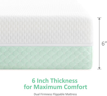Crib Mattress, Dual Sided Comfort Memory Foam Toddler Bed Mattress, Triple-Layer Breathable Premium