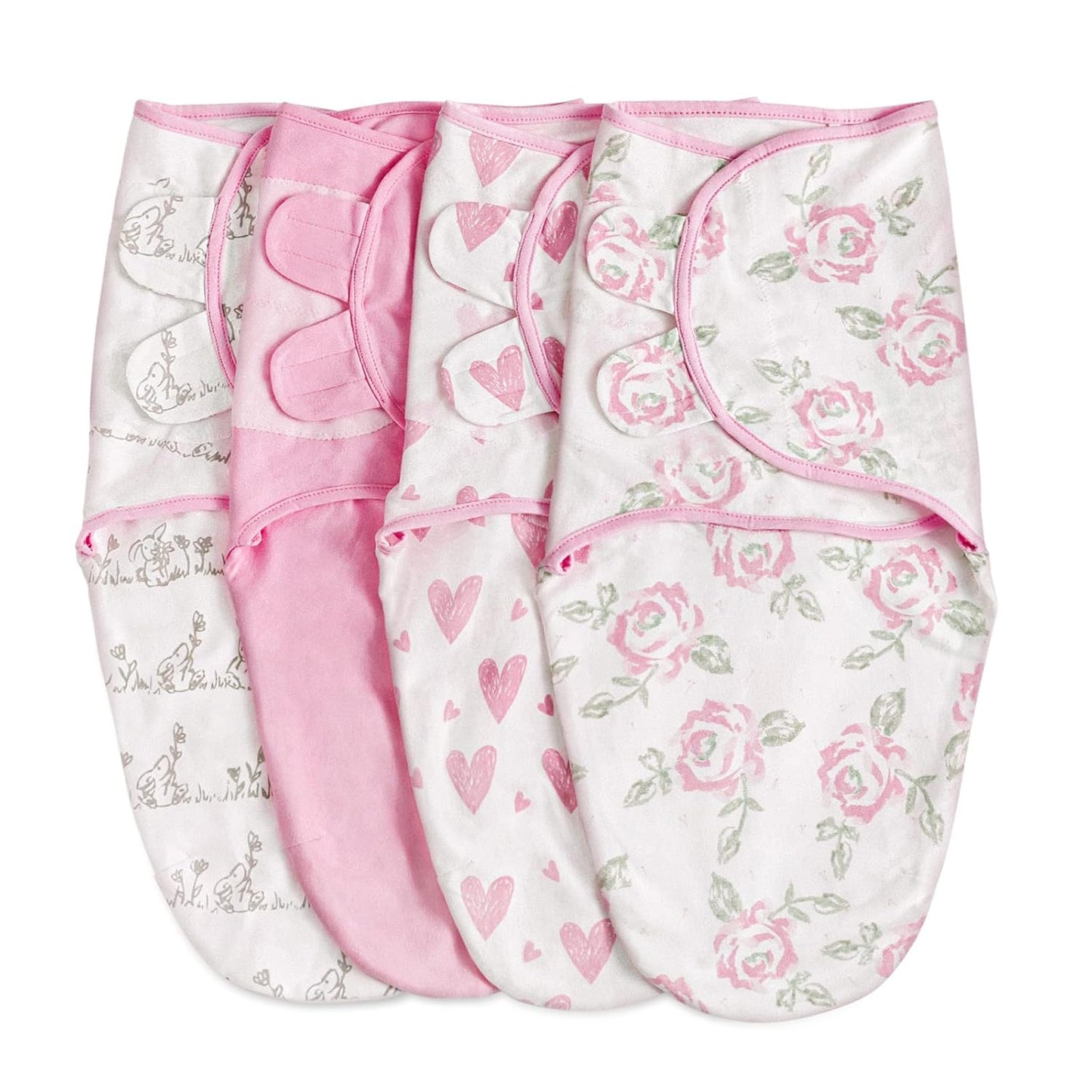 Organic Baby Swaddle Sleep Sacks, 4-Pack Swaddles for Newborns Baby Essentials, Infant 0-3 Months