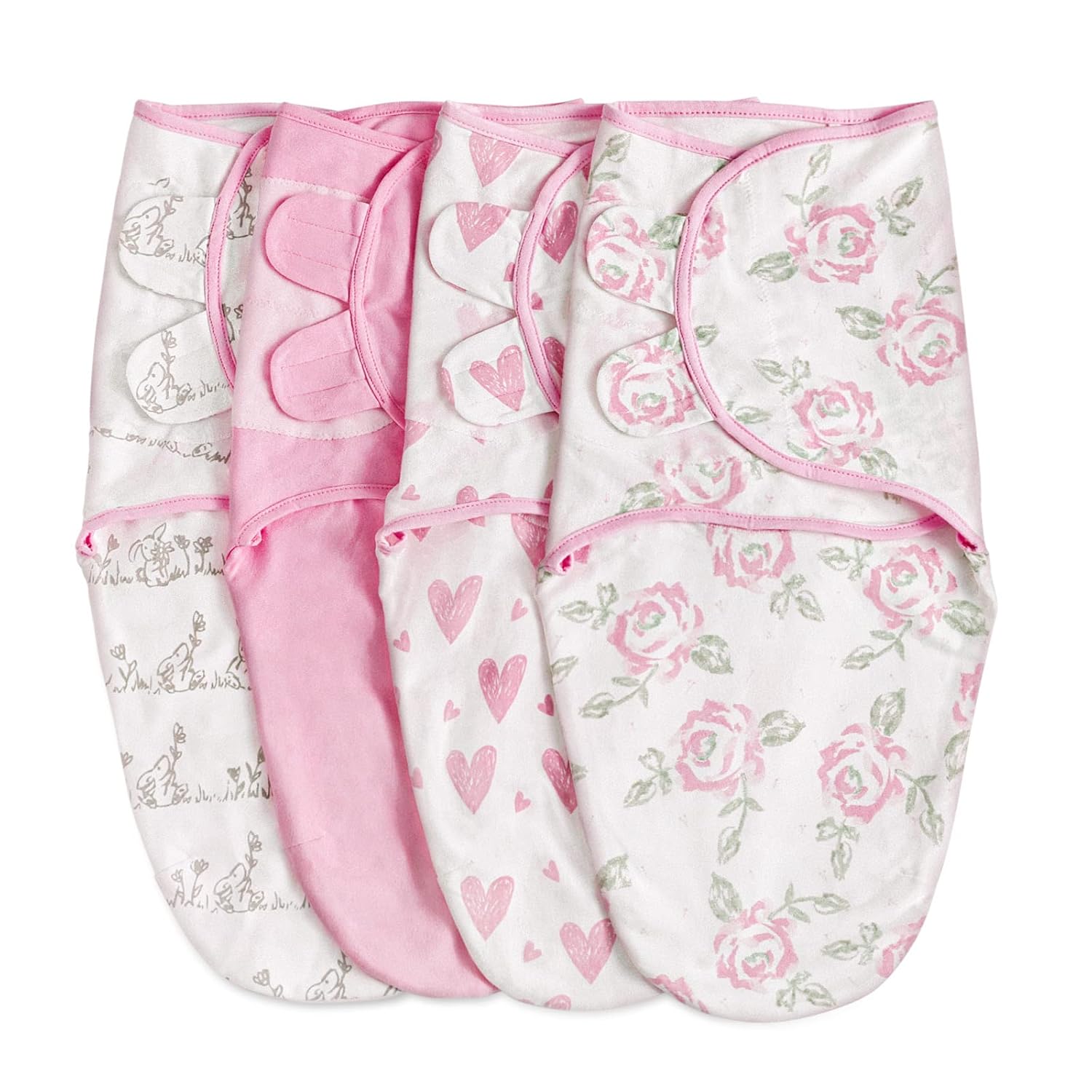 Organic Baby Swaddle Sleep Sacks, 4-Pack Swaddles for Newborns Baby Essentials, Infant 0-3 Months