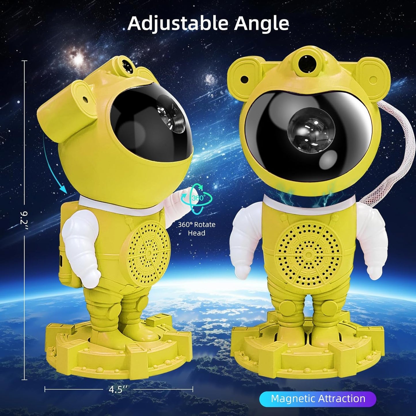 Galaxy Projector Night Light Astronaut-Star Projector, Bluetooth Speaker, White Noise,Nebula Star and Moon Galaxy Lights for Bedroom with Timer,360° Adjustable with Remote, Starry Galaxy Projector