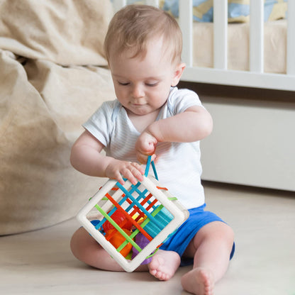 Aprilwolf Montessori Sensory Cube Toy for Toddlers