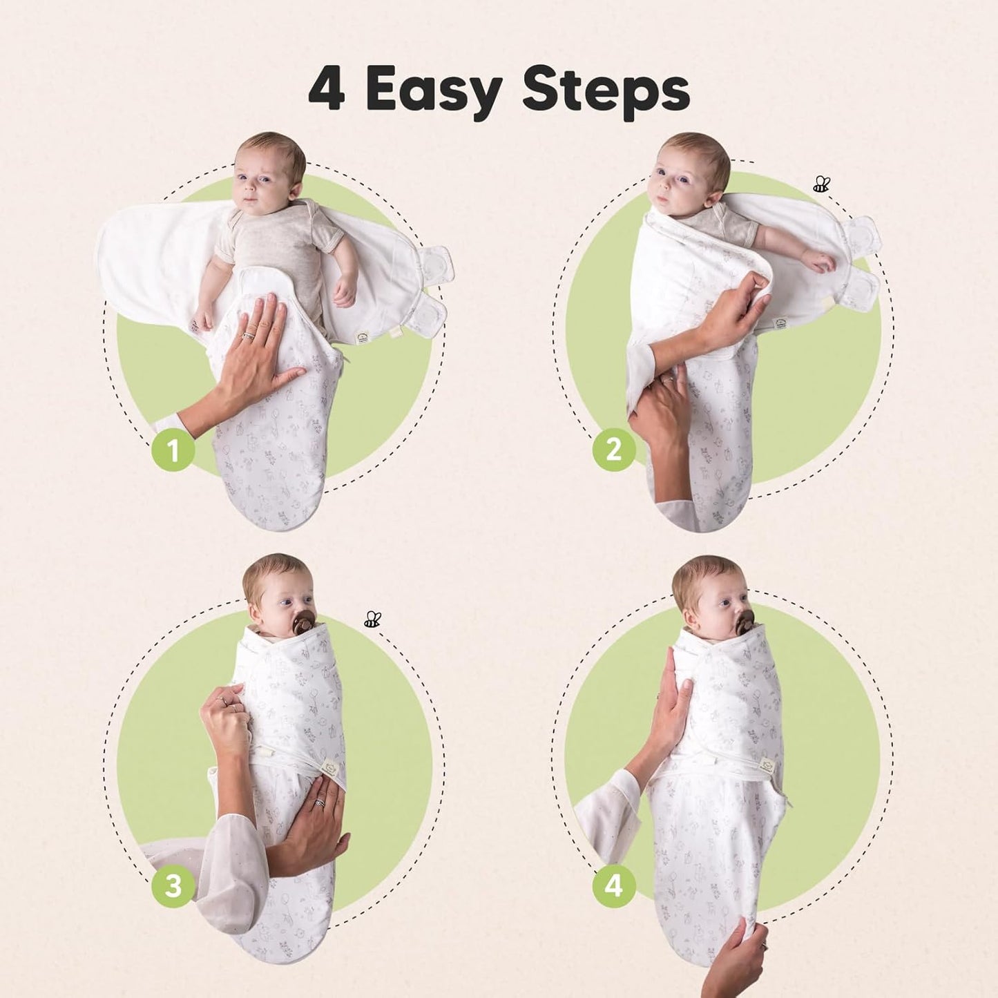 Baby Swaddle Sleep Sacks with Zipper - 3-Pack Swaddles for Newborns 0-3 Months, Infant, Baby Girls