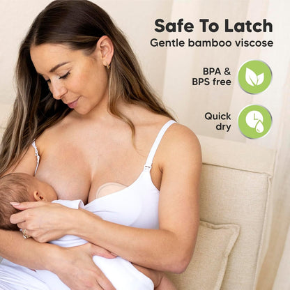 14-Pack Organic Nursing Pads - Washable Breast Pads for Breastfeeding, Nursing Bra Nipple Pads for
