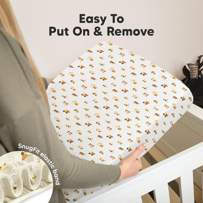 KeaBabies 2-Pack Organic Crib Sheets for Boys, Girls - 52x28 Fitted Crib Mattress Sheet Neutral