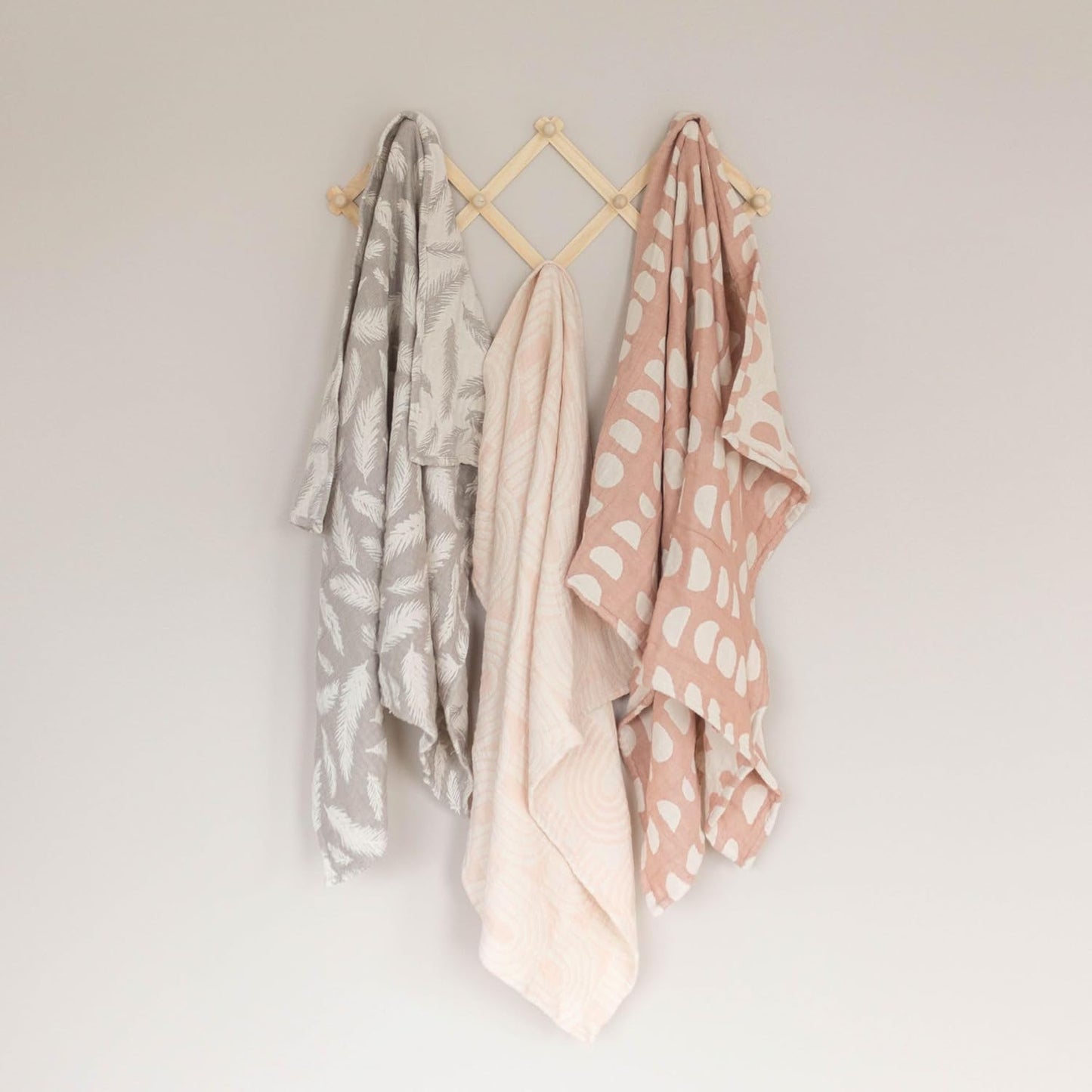 Crane Baby Moon Phase Cotton Baby Blanket 30” x 40”, Soft Cotton Muslin Nursery and Stroller