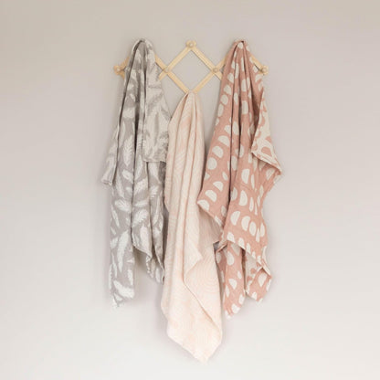 Crane Baby Moon Phase Cotton Baby Blanket 30” x 40”, Soft Cotton Muslin Nursery and Stroller