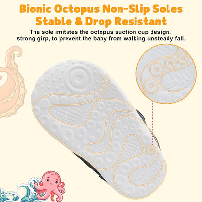 FEETCITY Wide Baby Shoes Boys Girls Baby Barefoot Shoes Breathable Infant Walking Shoe Crib Sock Shoe Toddler Sneakers Flexible