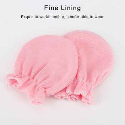 BQUBO Newborn Infant Toddler Mittens No Scratch Cotton Elastic Wrist Gloves Hypoallergenic for 0-6 Months Baby Boys Girls