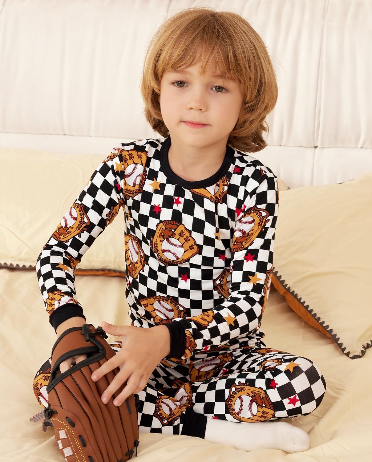 Bamboo Viscose Toddler Pajamas Boys Girls Baby 12M-8Y Pjs Sets Kids 2pcs Snug fit Long-Sleeve Sleepwear