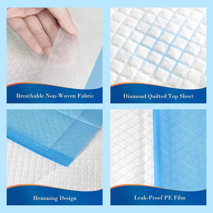 100 Count Disposable Beds Pads,23"x36" Waterproof Adults Incontinence Chucks Underpads,Absorbent Leakproof Pee Pads for Kids,Elderly,Extra Large Dog Puppy Training Pad,Baby Changing Liner