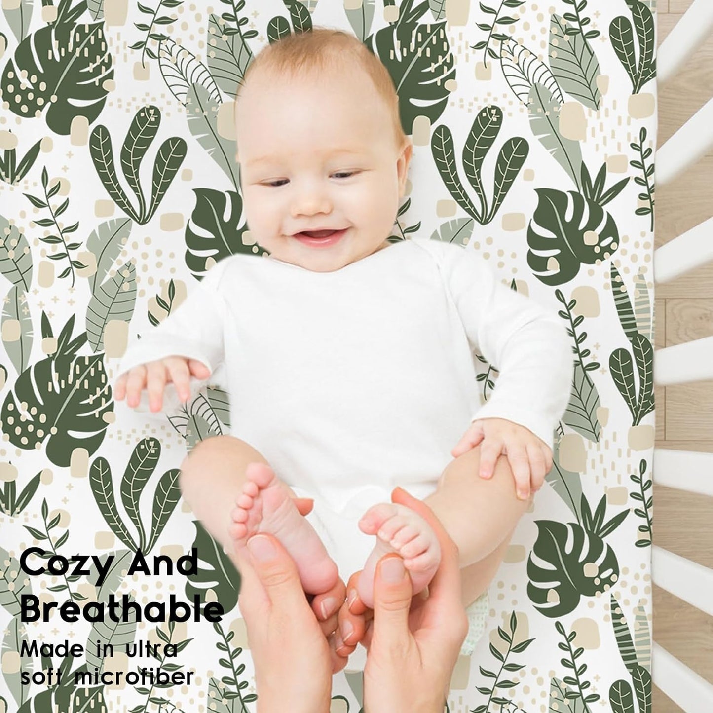 Yoofoss Baby Crib Sheets for Boys Girls, Fitted Crib Sheet 2 Pack for Standard Crib and Toddler